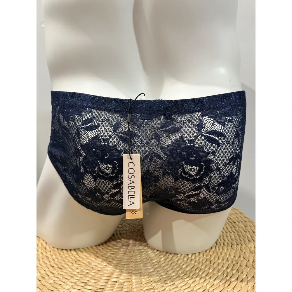 Cosabella Never Say Never Metallic Comfort Micro Brief Men's Nocturnal Blue XL